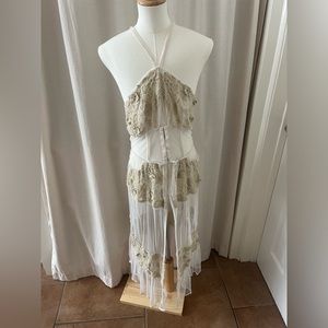 Free People Intimately Corset Lace Slip Dress